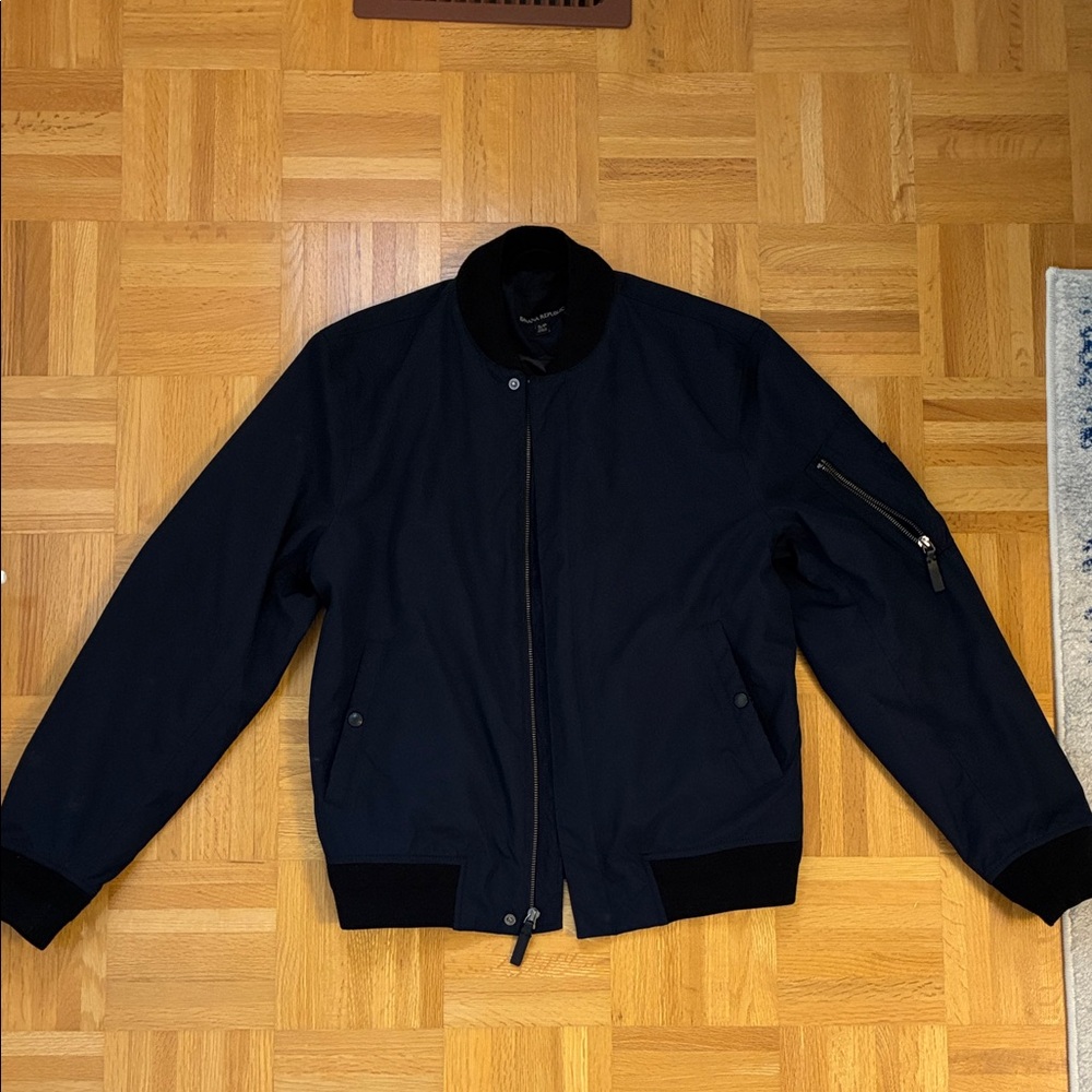 Banana Republic Refined Navy Blue Bomber Jacket - Small/Medium